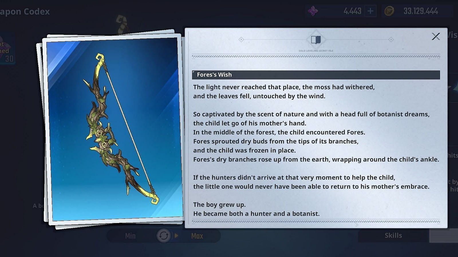 Fores’s Wish in Solo Leveling Arise (Image via Netmarble)